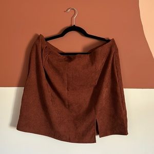 Corduroy mini skirt